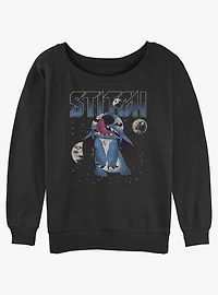 Disney Lilo & Stitch Planet Stitch Girls Slouchy Sweatshirt
