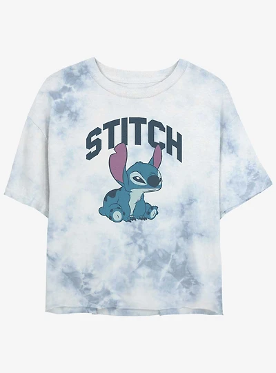 Disney Lilo & Stitch Hangry Stitch Tie-Dye Girls Crop T-Shirt