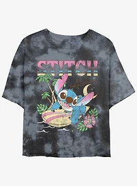 Disney Lilo & Stitch Aloha Stitch Tie-Dye Girls Crop T-Shirt