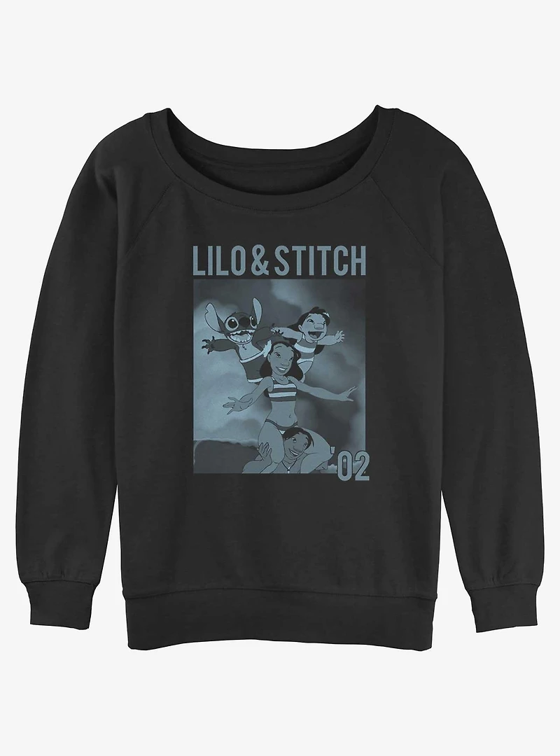 Disney Lilo & Stitch Family Surf Girls Slouchy Sweatshirt