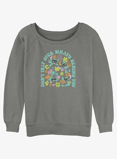 Disney Lilo & Stitch Hippie Stitch Girls Slouchy Sweatshirt