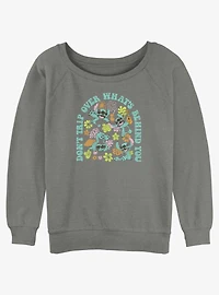 Disney Lilo & Stitch Hippie Stitch Girls Slouchy Sweatshirt