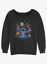 Disney Lilo & Stitch Space Stitch Girls Slouchy Sweatshirt