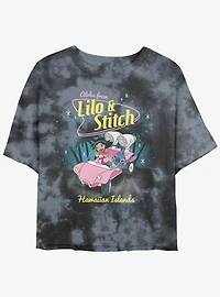 Disney Lilo & Stitch 50's Stitch Tie-Dye Girls Crop T-Shirt