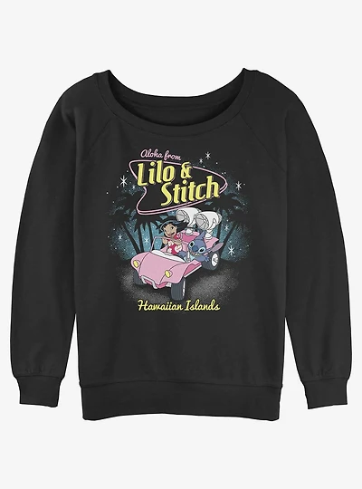 Disney Lilo & Stitch 50's Stitch Girls Slouchy Sweatshirt