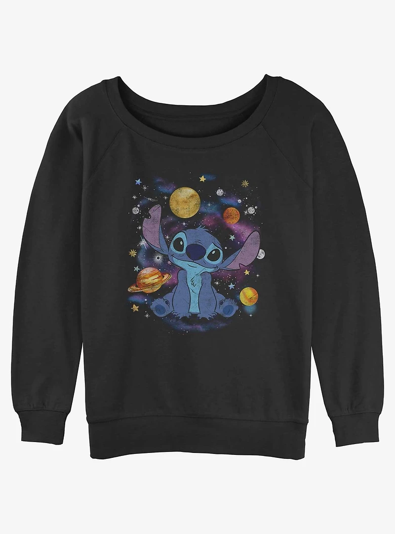 Disney Lilo & Stitch Space Womens Slouchy Sweatshirt