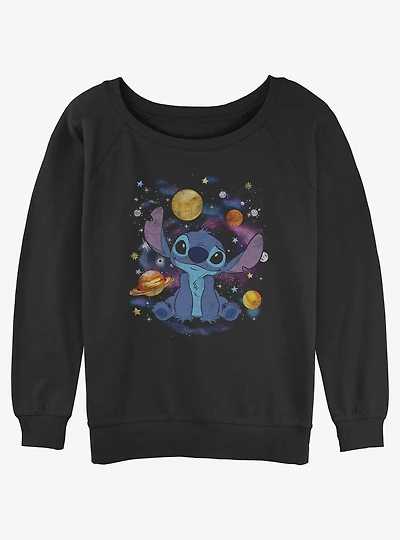 Disney Lilo & Stitch Space Womens Slouchy Sweatshirt