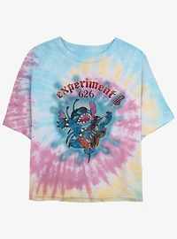 Disney Lilo & Stitch Rock Out Experiment 626 Tie-Dye Womens Crop T-Shirt