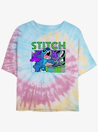 Disney Lilo & Stitch DJ Tie-Dye Womens Crop T-Shirt