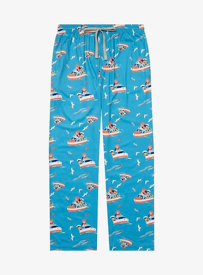 Studio Ghibli Ponyo Scenic Boat Allover Print Sleep Pants - BoxLunch Exclusive