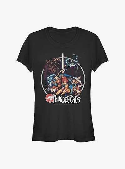 Thundercats Vintage Circle Poster Girls T-Shirt