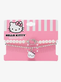 Hello Kitty Bling Pearl Bracelet Set