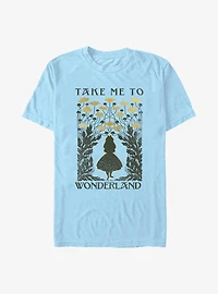 Disney Alice In Wonderland Take Me To Wonderland Flower Trail Extra Soft T-Shirt