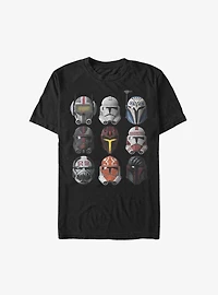 Star Wars Clone Wars Clone Helmets Extra Soft T-Shirt
