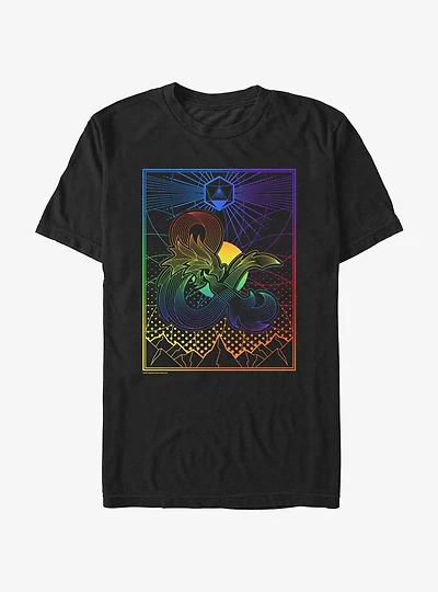 Dungeons & Dragons Rainbow Gradient Logo Poster Heavyweight T-Shirt