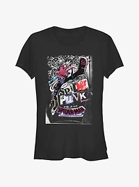 Spider-Man: Across The Spider-Verse Spider-Punk Poster Girls T-Shirt