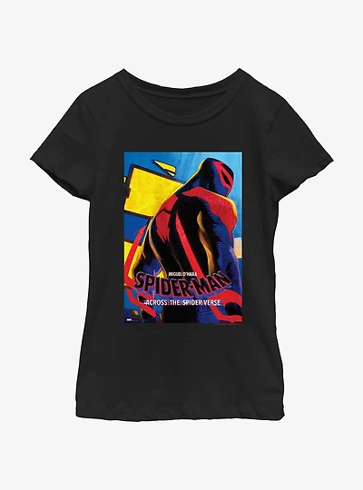 Spider-Man: Across The Spider-Verse Spider-Man 2099 Miguel Poster Youth Girls T-Shirt