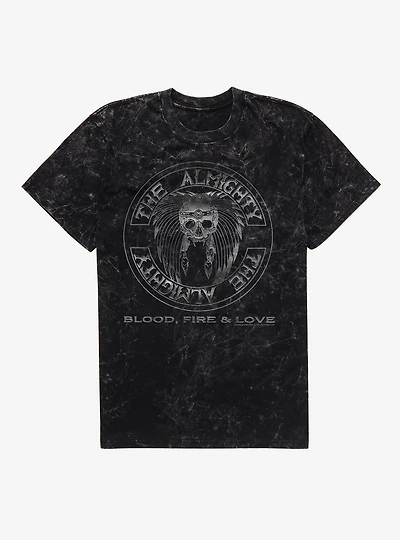 The Almighty Blood, Fire & Love Mineral Wash T-Shirt