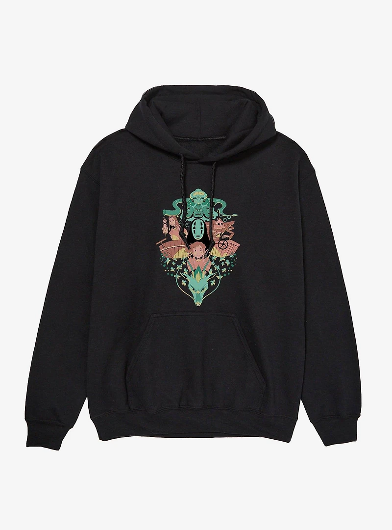 Studio Ghibli Spirited Away Chihiro And No Face Group Crest Hoodie