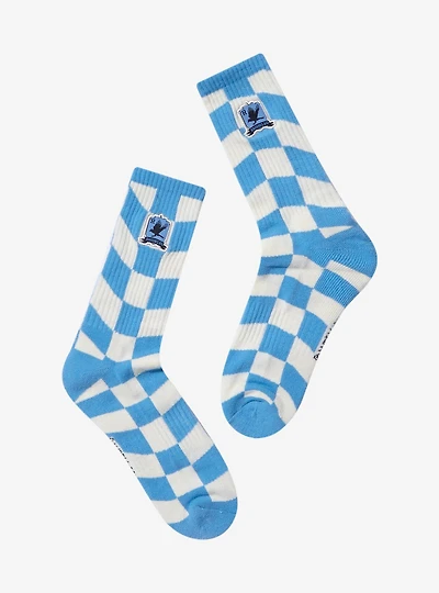 Harry Potter Ravenclaw Crest Checkered Crew Socks - BoxLunch Exclusive