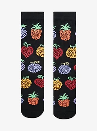 One Piece Devil Fruit Allover Print Crew Socks - BoxLunch Exclusive