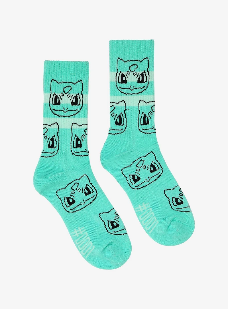 Pokémon Bulbasaur Striped Allover Print Crew Socks - BoxLunch Exclusive