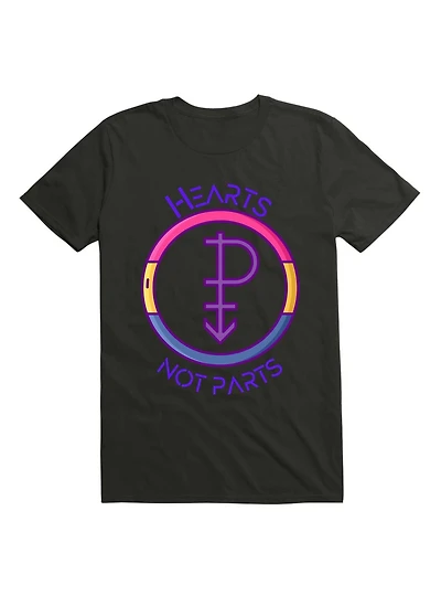 Pansexual Sign Hearts Not Parts T-Shirt
