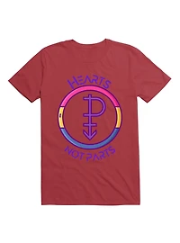 Pansexual Sign Hearts Not Parts T-Shirt