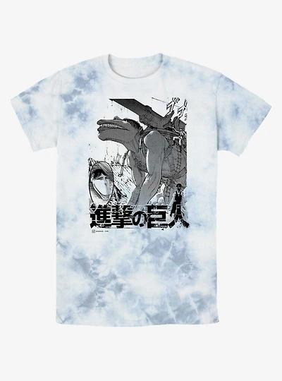 Attack On Titan Cart Titan Demolition Tie-Dye T-Shirt