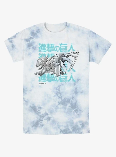 Attack On Titan Jaw Titan Stack Tie-Dye T-Shirt