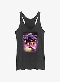 Stranger Things We Are Nerds & Freaks Hellfire Retro Girls Tank