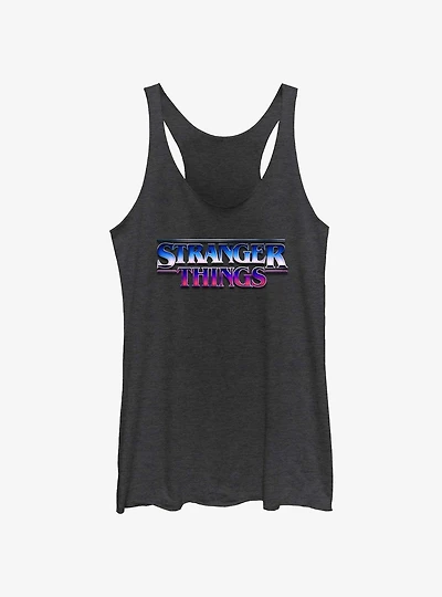 Stranger Things Metallic Logo Girls Tank