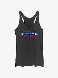 Stranger Things Metallic Logo Girls Tank