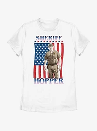 Stranger Things Sheriff Hopper On The 4Th Womens T-Shirt