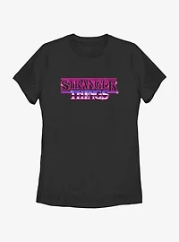 Stranger Things Logo Retro Womens T-Shirt