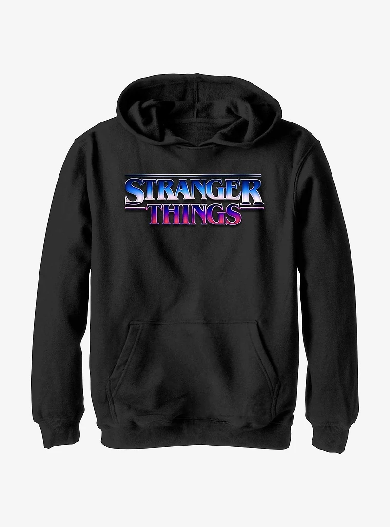 Stranger Things Metallic Logo Youth Hoodie