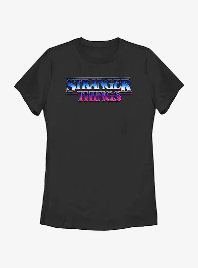 Stranger Things Metallic Logo Womens T-Shirt