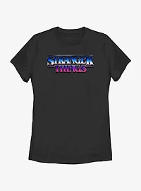 Stranger Things Metallic Logo Womens T-Shirt