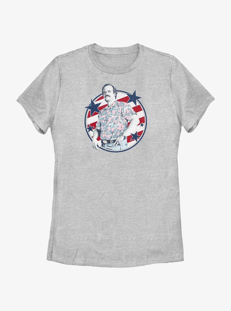 Stranger Things Hopper Stars And Stripes Womens T-Shirt