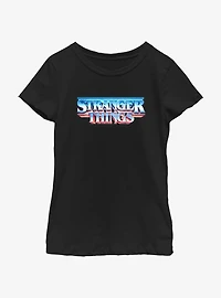 Stranger Things Metal Retro Logo Youth Girls T-Shirt