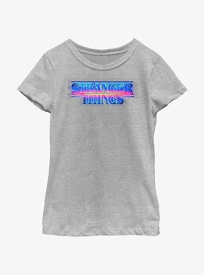 Stranger Things Retro Logo Youth Girls T-Shirt