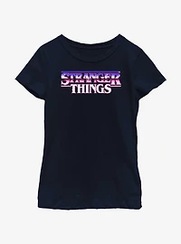 Stranger Things Metal Retro Logo Youth Girls T-Shirt
