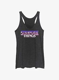 Stranger Things Metal Retro Logo Womens Tank Top