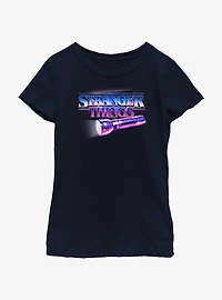 Stranger Things Retro Flashlight Logo Youth Girls T-Shirt