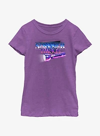 Stranger Things Retro Flashlight Logo Youth Girls T-Shirt