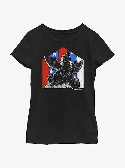 Stranger Things Demogorgon Badge Youth Girls T-Shirt