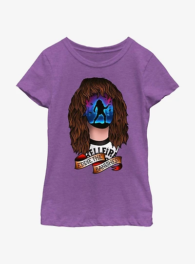 Stranger Things Tattoo Eddie Youth Girls T-Shirt