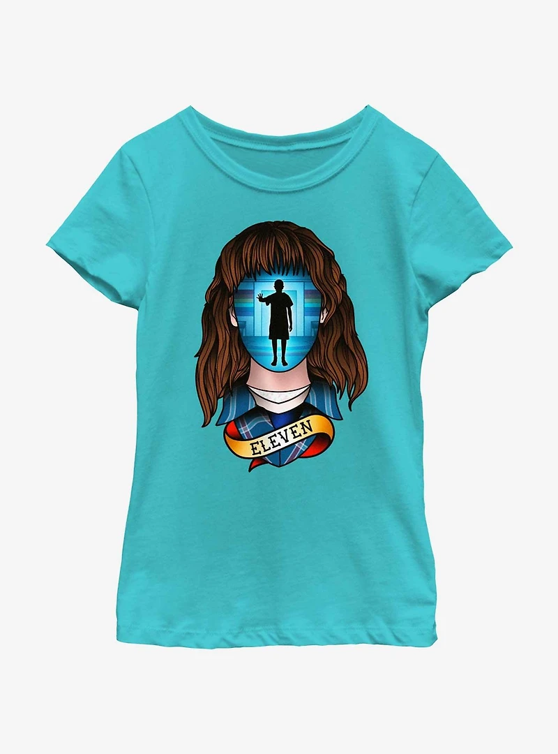 Stranger Things Tattoo Eleven Youth Girls T-Shirt
