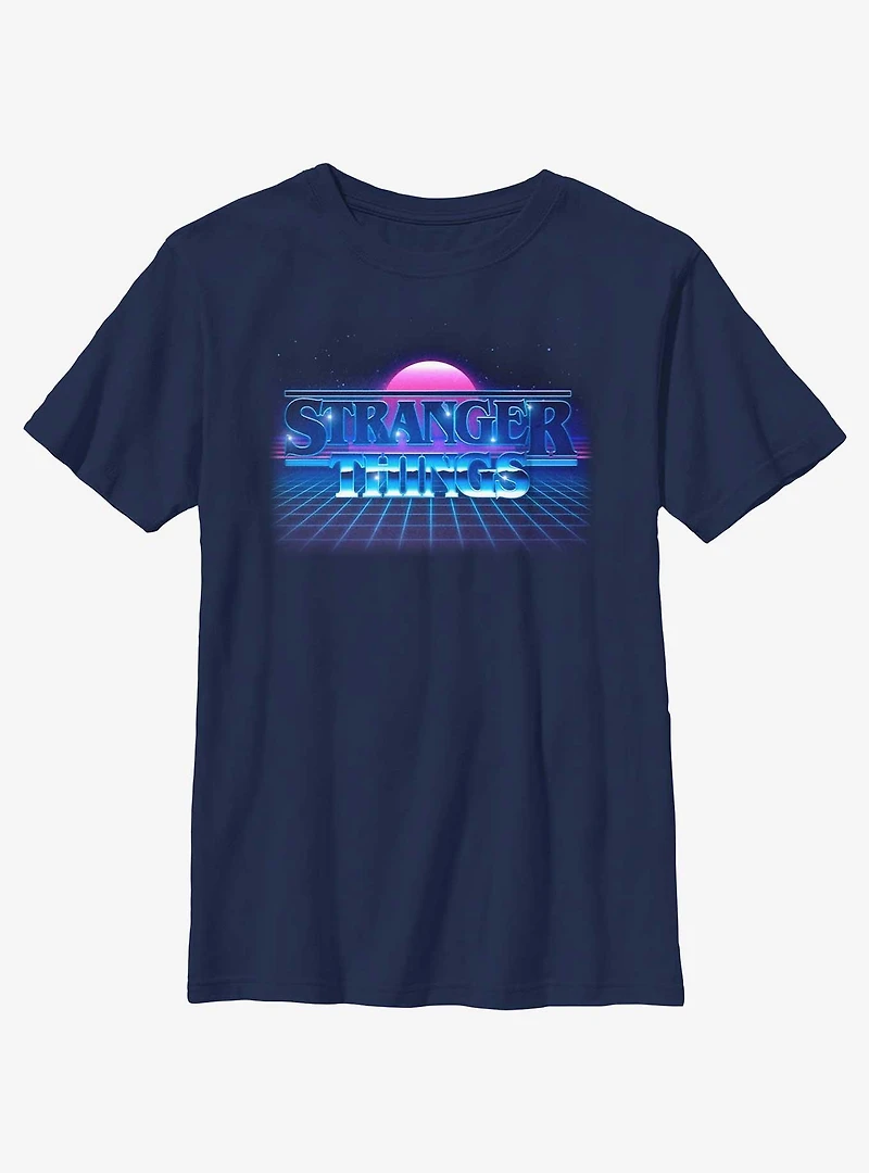Stranger Things Retro Sun Logo Youth T-Shirt