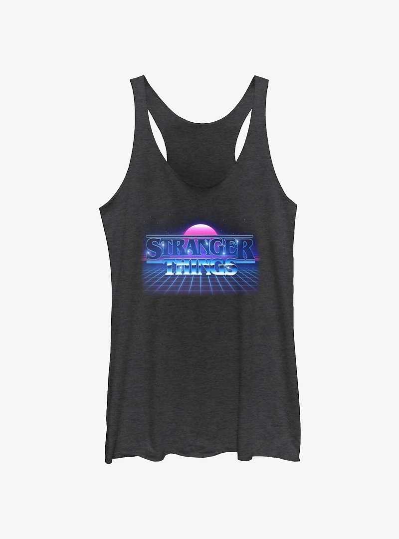 Stranger Things Retro Sun Logo Womens Tank Top